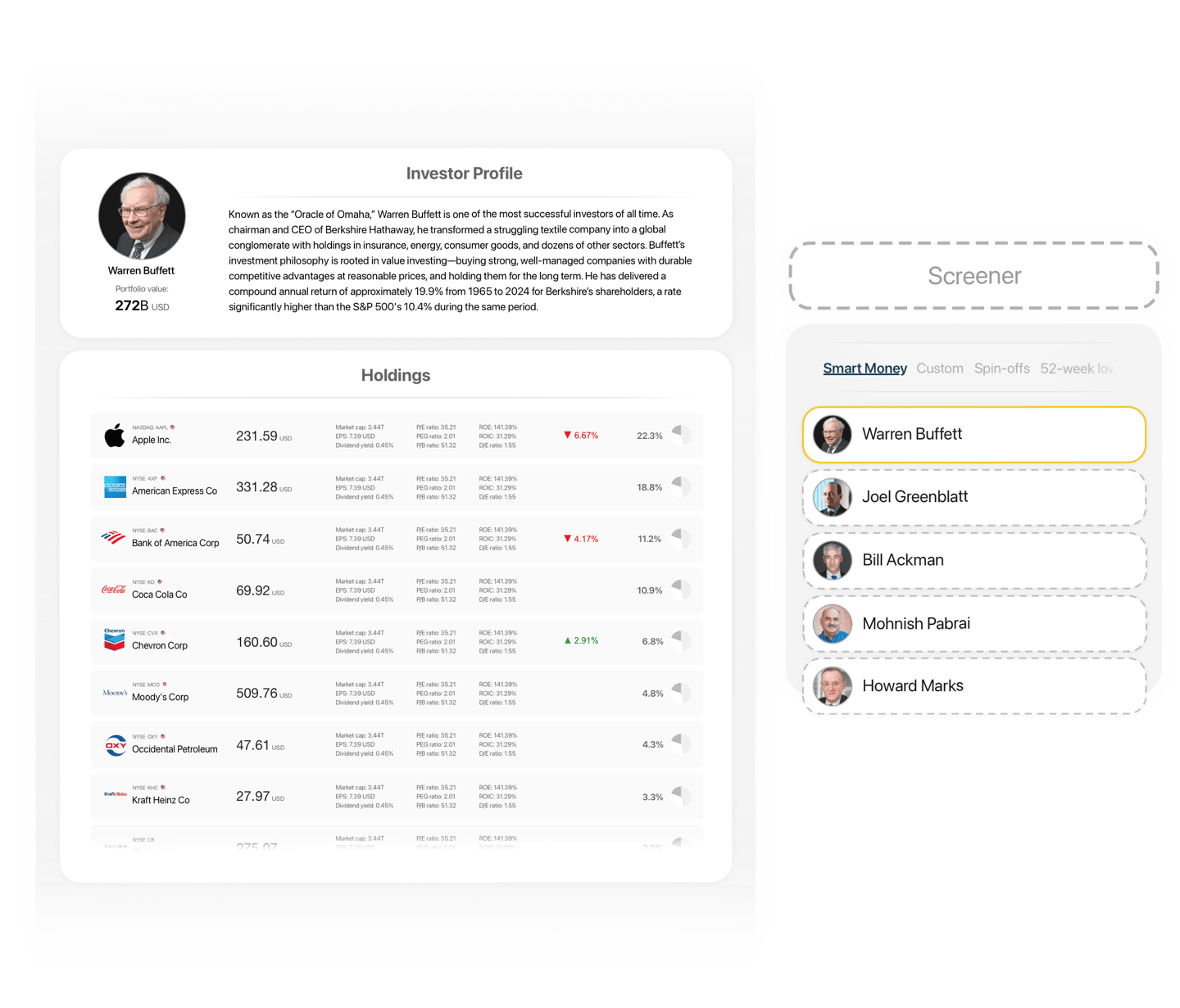 Smart stock screener