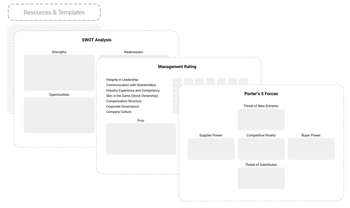 Stock analysis templates