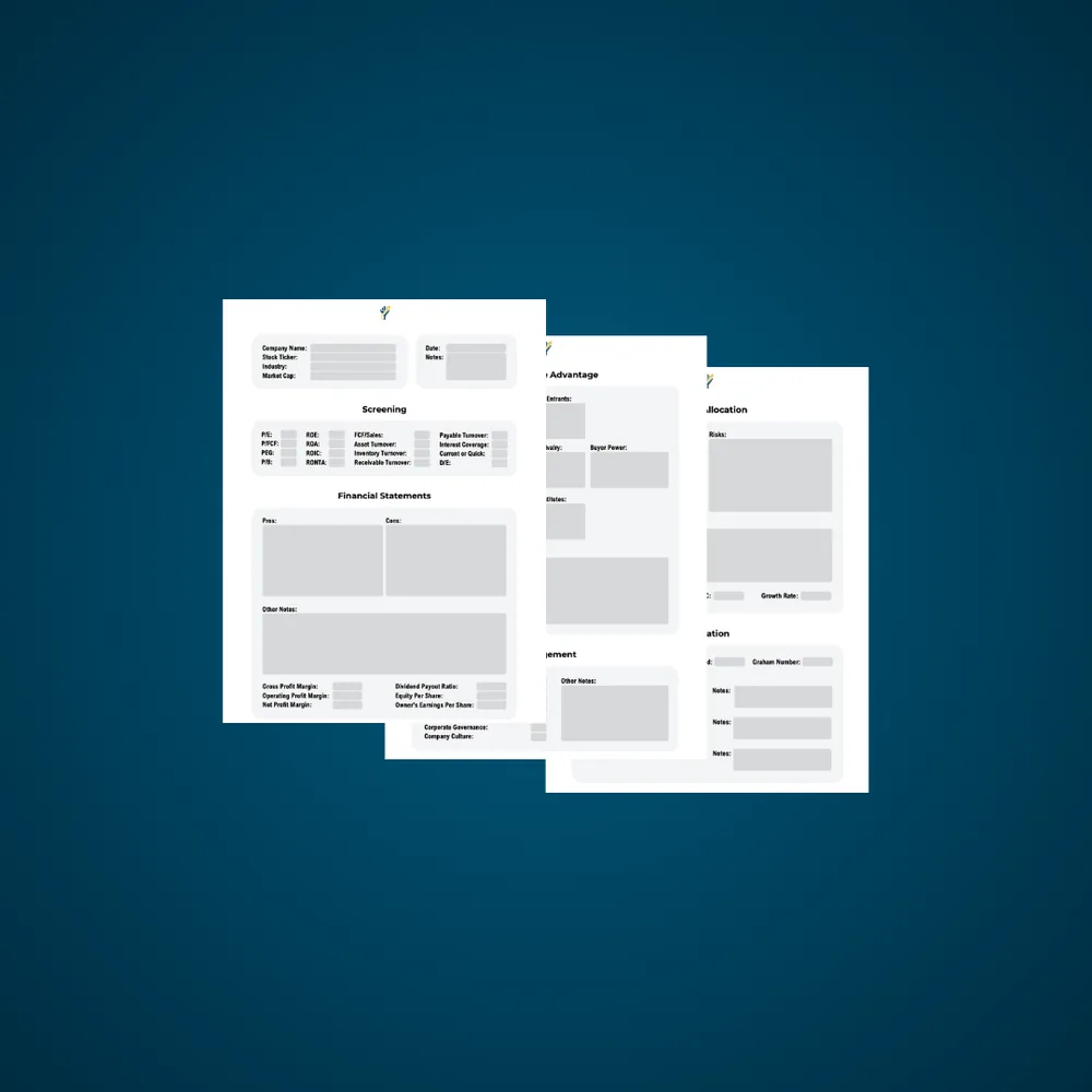 Stock Evaluation Template preview